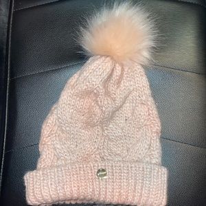 Express pink and sparkly beanie